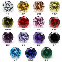 15 colors zircons combined 4-10mm 5A round ultra-shiny synthetic cubic zirconia artificial jewel