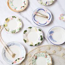 Export single girl heart Princess wind ins ornaments home decorations shooting props small plate jewelry storage plate