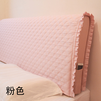 Cotton bedside cover fabric cover leather bed dust cover protective cover cotton wooden board cloth solid color thick universal bedside cover