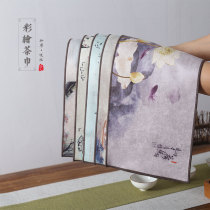 Chinese style painted tea towel tea cloth large absorbent Zen pot tea towel thick tea tray accessories towel Rag