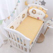 Crib bed circumference Anti-crash soft bag pure cotton detachable washable baby splicing bed Bedfence Guardrails Newborns Bedding