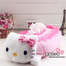 Hello Kitty Hello Kitty creative plush lace side lying tissue towel towel