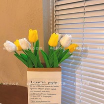 Fake flower emulated flower tulip bouquet of women with props online red tulip ornaments photo small props to send girlfriends