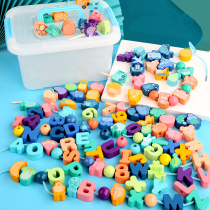 Children Threading Strings Beads building blocks Career Digital Animals Fruits Vegetables Zodiac Zodiac Car Fingers Fine Rope Toys