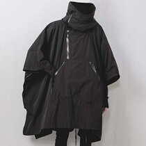 Ruffian handsome man trench coat loose coat long cloak cloak autumn and winter personality clothes sleeveless bat shirt