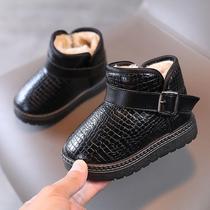 Childrens snow boots boys cotton shoes girls cotton boots baby shoes plus velvet padded waterproof non-slip 2021 New