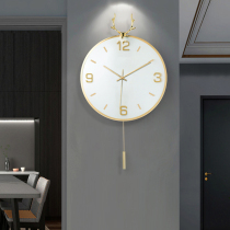 Modern light luxury alloy deer head wall clock home fashion decoration mute clock living room wall creative atmospheric clock