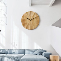 Modern minimalist minimalist solid wood wall clock personality wall decoration clock living room home clock bedroom wall hanging watch
