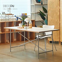 Nordic solid wood office table Nordic conference table simple modern desk computer desk designer pure white big table