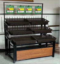 New supermarket fruit and vegetable rack Fruit and vegetable rack Supermarket vegetable and fruit rack multi-function fruit display rack fresh