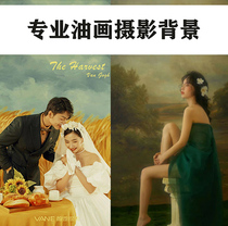 Professional custom Wangrong hand-painted particle painting theme oil painting texture photography real background cloth