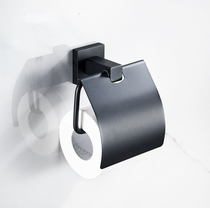 Toilet Free Stiletto Stainless Steel Paper Towel Box Wall-mounted Black Hand Paper Rack Home Hotel Toilet Roll Paper Containing Shelf