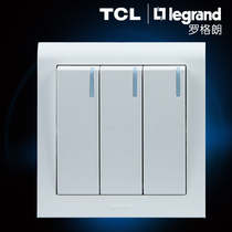 TCLlegrand Legrand K5 switch panel socket dual control switch three open double panel hot sale