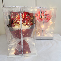 Strawberry bear doll bouquet birthday gift girlgirlfriend girlfriend girlfriend girlfriend creative surprise Valentines Day gift