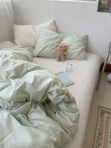 Pear Dream Smears Tea Tingen with the same section pure cotton washed cotton bed cover with four sets of covered bed linen quilt full cotton bed