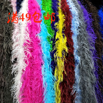 diy lengthened encrypted ostrich wool turkey feather strips colorful wedding decoration stage leather grass clothing accessories
