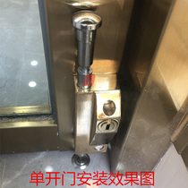 Glass lock framed door ground lock rotating door lock aluminum alloy door spring latch wooden door lock glass latch