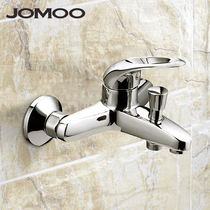 Jiumu bathroom faucet all copper bathroom shower bath triple shower bath hot and cold water faucet mixing valve