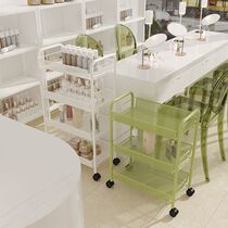 Beauty salon cart storage rack multi-layer storage rack hairdressing nail art storage rack tool cart movable trolley