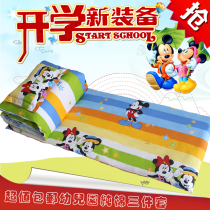 Kindergarten quilt Three sets of all-cotton pure cotton Baby with core six pieces of slew nap small bedding Childrens bed kit