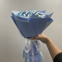 Gradient star origami bouquet valentine's day gift diy handmade material bag birthday girlfriend creative wire
