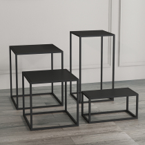 Customized wrought iron shelf metal rack height Display Display rack frame fish cylinder frame printer frame side