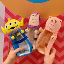 Japanese Toy Story Three-Eyed Buzz Lightyear Ham Pig Plush Jelly Transparent Student Pen Bag Storage Bag