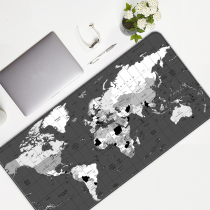City World Map Mouse Pad Industrial Wind Retro Personality Oversized Thick Lock Edge Waterproof Keyboard Table Pad