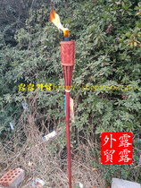 Export original single bamboo torch torch torch torch lamp camping wedding torch temple fair villa company party Decoration lamp