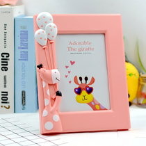 Creative 7 - inch photo frame cartoon baby giraffe baby hanging wall rinse photo to print
