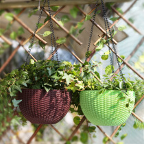 Hanging pot flower pot hanging creative green Luo more fleshy hanging pot lazy self-priming hydroponic thick plastic basket Basin