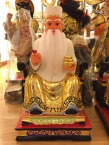  Wood carving statue Malaysia Datuk gong lacquer line carving 60 cm traditional art wood carving factory direct Datuk Gong customization