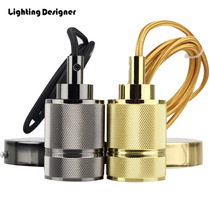 Gold lamp holder retro decorative chandelier antique lamp metal lamp accessories Edison bulb lighting American industrial style