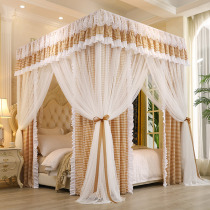 Bracket floor-to-floor mosquito net household 2021 new princess wind palace bedroom shade cloth bed curtain integrated convenient disassembly and washing