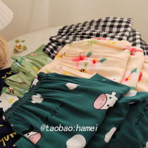 2 pieces of broken code Qing and other womens cotton silk looters can be worn outside to collect feet and cool and cool pants for the summer