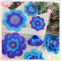 The whole package price Symphony gradient embroidery mercerized flower decorative cloth appliqué diy hair jewelry Clothing materials accessories