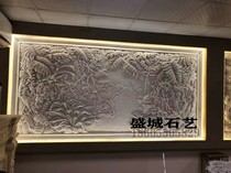 Custom sandstone relief landscape painting background wall Welcome pine sculpture Home improvement hotel villa Culture square Welcome wall