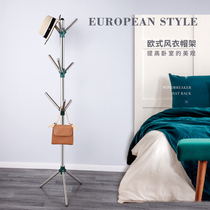 Modern simple floor-to-ceiling hanger bedroom vertical coat rack household stainless steel single pole hanger