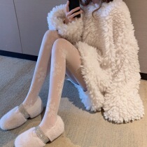 2022春秋季复古宫廷玫瑰花朵网丝袜薄款过膝袜性感长筒袜打底袜裤