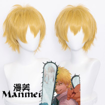 Comic beauty chainsaw man actor electric cos wig hair process easy to shape