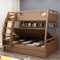 High box bunk bed Wooden bed Bunk bed High and low bed Small apartment mother-child bed Solid wood double bed Bunk bed Childrens bed