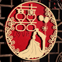 Happy words Wedding Wedding special hanging decoration door post Chinese characters Great Heinebridal Wedding House Wall Paste Arrangement Decoration Womans Double Hei