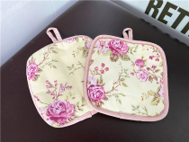 Foreign Trade Export Healing Department Fields Garden Wind Pure Cotton Clip Cotton Anti-Burn Cushion Pan Cushion Size 15 * 15