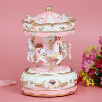  Music box Music box Merry-go-round decoration Little girl birthday gift for girl princess children Sky City