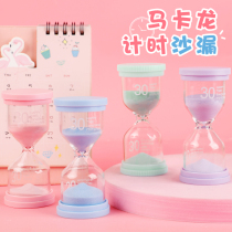 Childrens hourglass timer set 3 5 10 20 30 60 minutes to eat brush anti-drop time sand bottle
