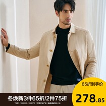 Red Bean Mens Spring and Autumn Windbreaker Mens 2021 New Business Casual Top Mens Short Warm Windproof Jacket