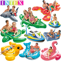 Childrens water inflatable Mount toy shark whale crocodile unicorn dolphin turtle lobster adult swimming ring
