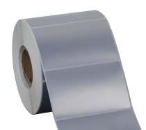 80*60*1000 dumb silver PET barcode paper silver label paper waterproof tearing silver dragon nameplate sticker