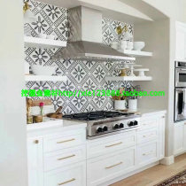 Classic black and white tile 300X300 Nordic bathroom balcony kitchen living room non-slip wall tiles 200 dining room