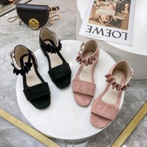 Sandals summer girls 7 high heel 4 new primary school girls wear ten princesses 5 three four five six grades 12 years old 9